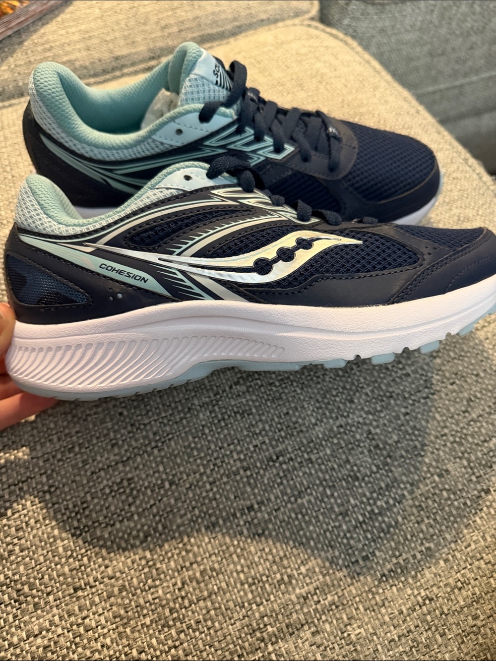 NEW Saucony Women's Cohesion 14 Running Shoes Sneakers Navy Teal Size 7